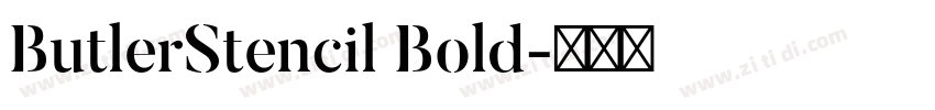 ButlerStencil Bold字体转换